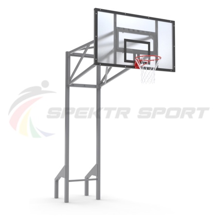 Купить Стойка баскетбольная уличная усиленная со щитом из оргстекла, кольцом и сеткой SP D 413 в Верхняяпышме 