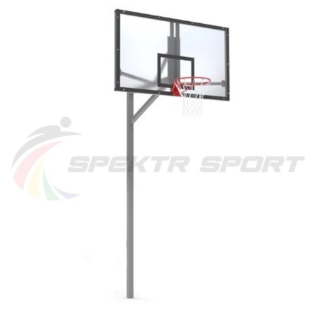 Купить Стойка баскетбольная уличная упрощенная со щитом из оргстекла, кольцом и сеткой SP D 412 в Верхняяпышме 